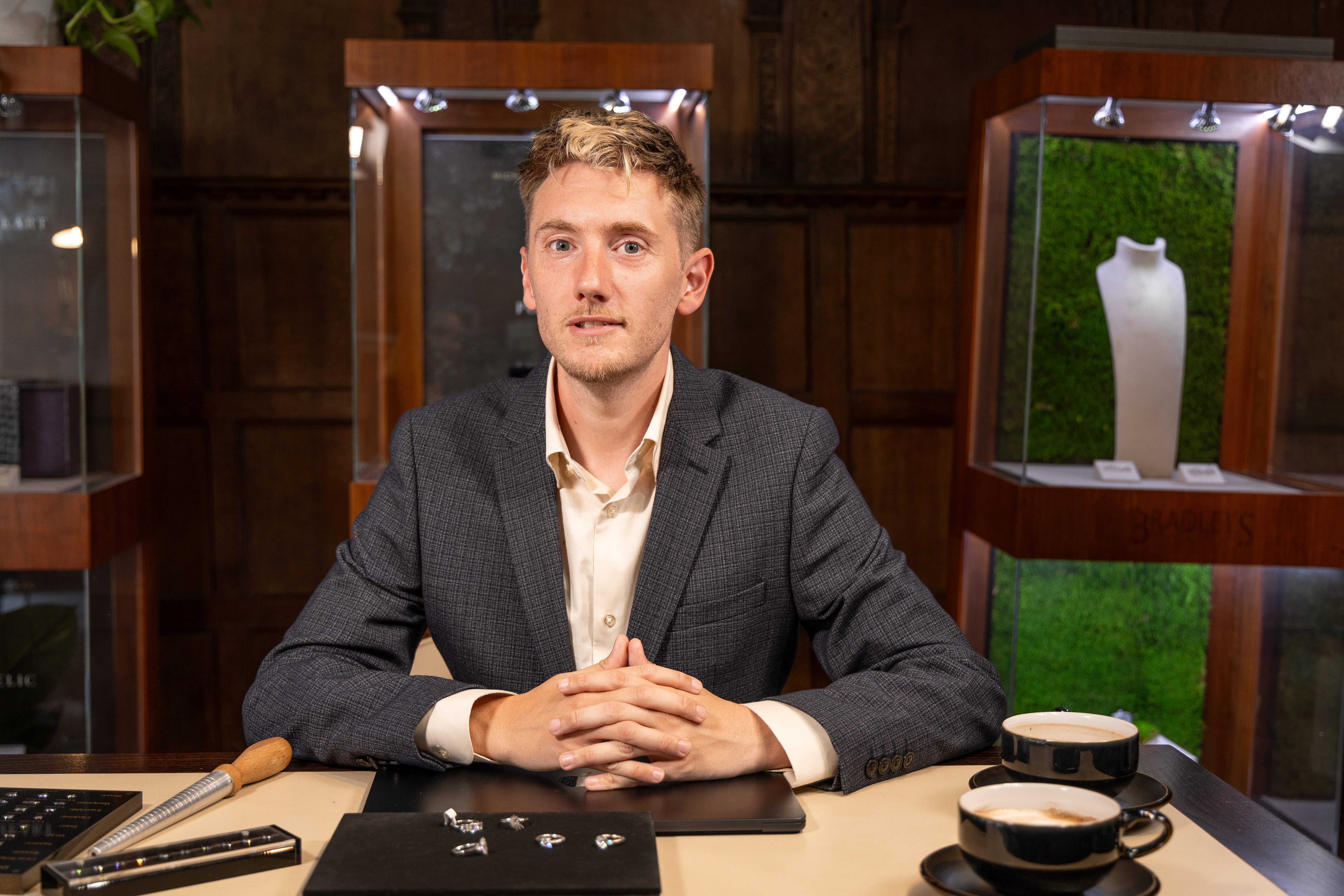 Independent jeweller shopfront in York city centre