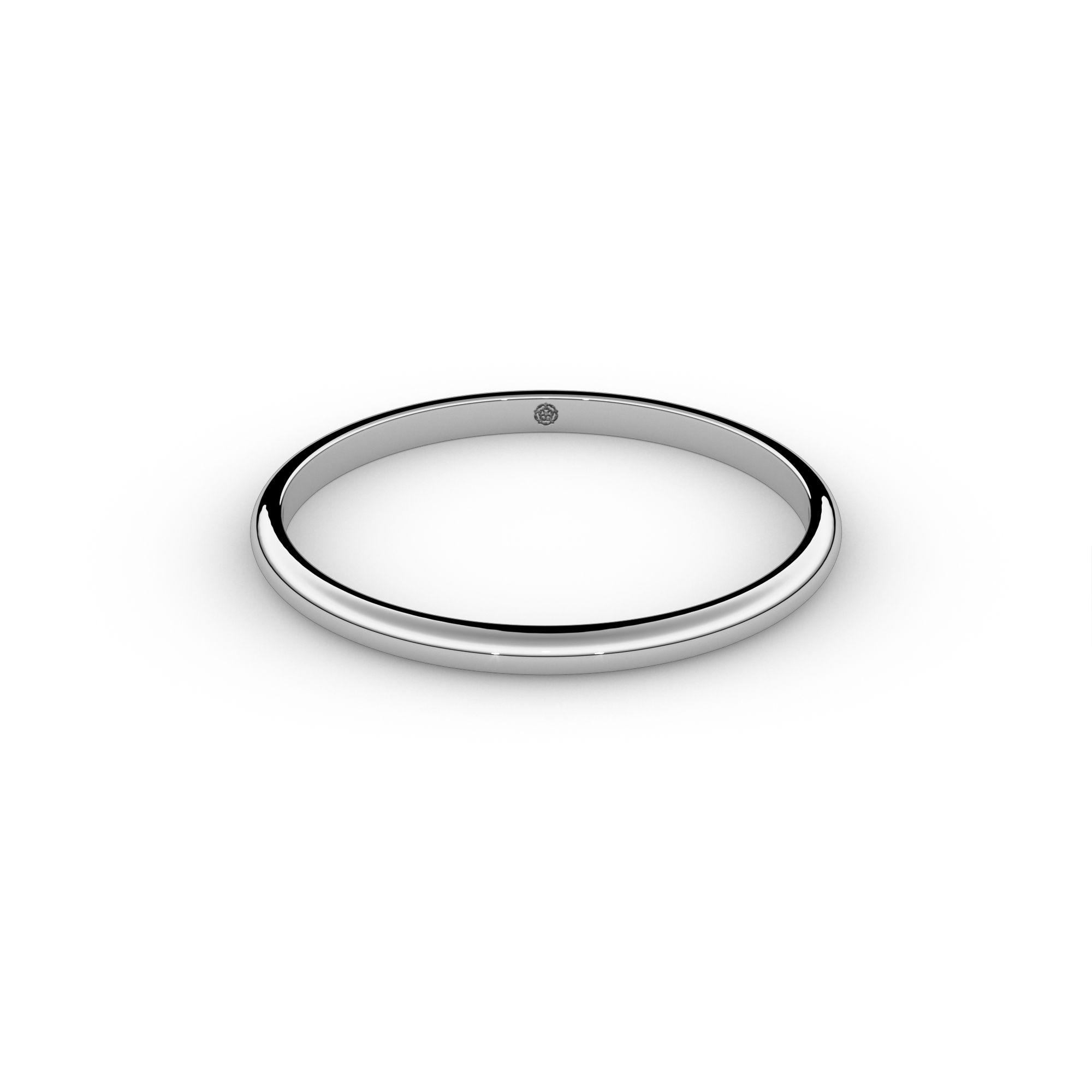 D-Shape Bespoke Wedding Ring 1.5mm from Michael Isaac York #metal_platinum