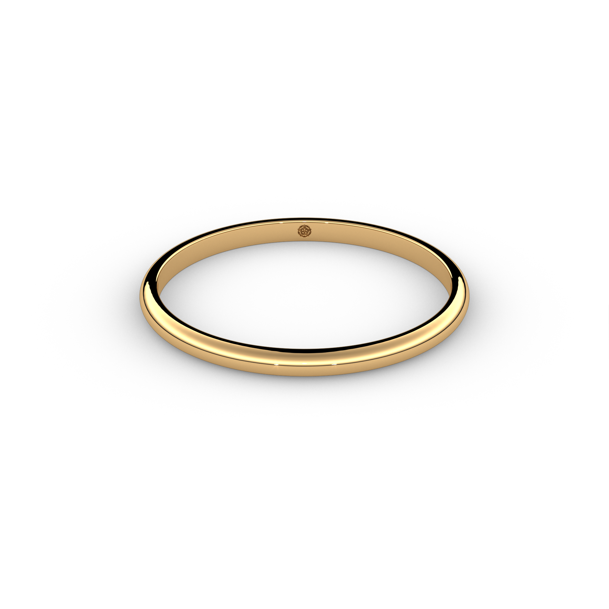 D-Shape Bespoke Wedding Ring 1.5mm from Michael Isaac York #metal_gold