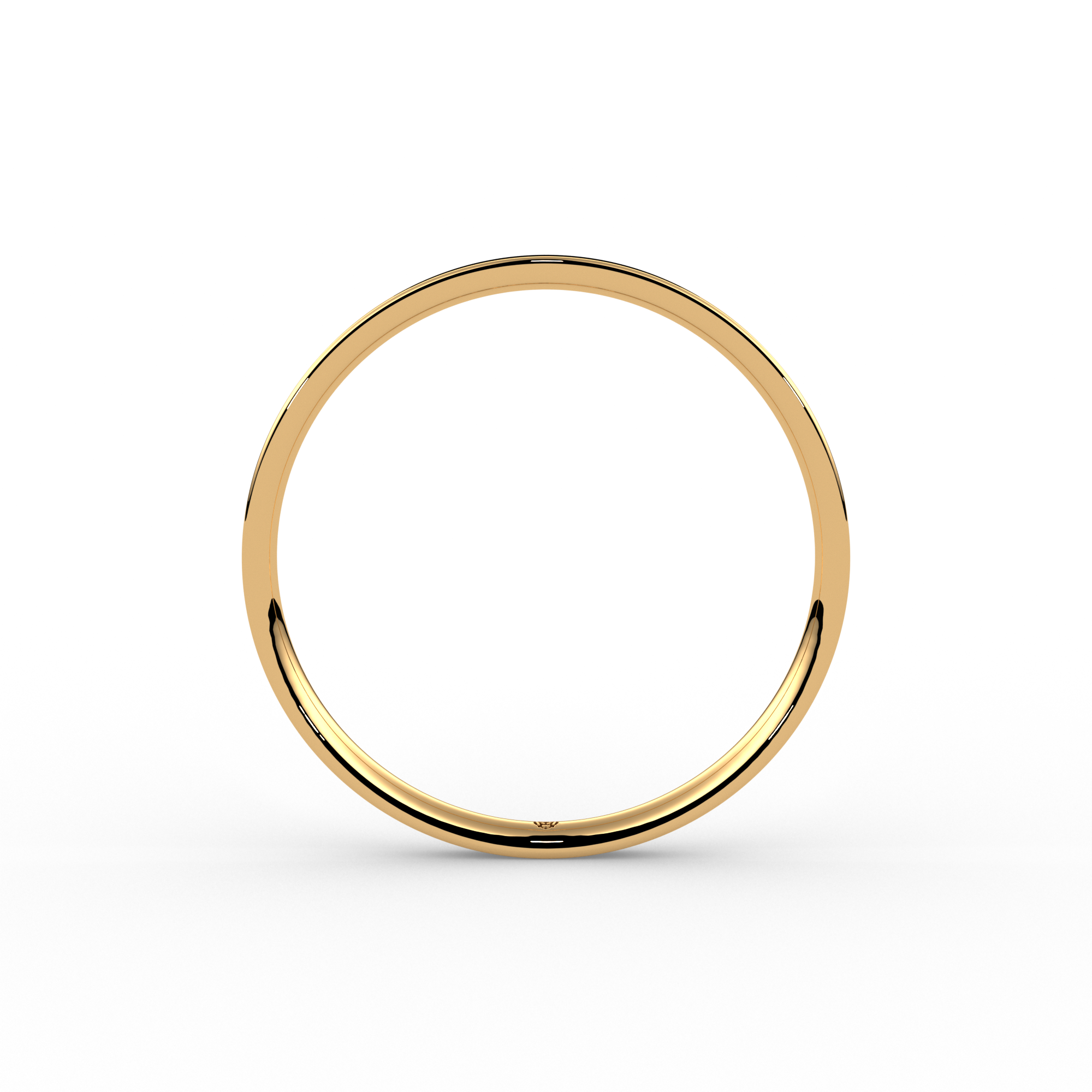 Flat Court Bespoke Wedding Ring 1.5mm from Michael Isaac York #metal_gold