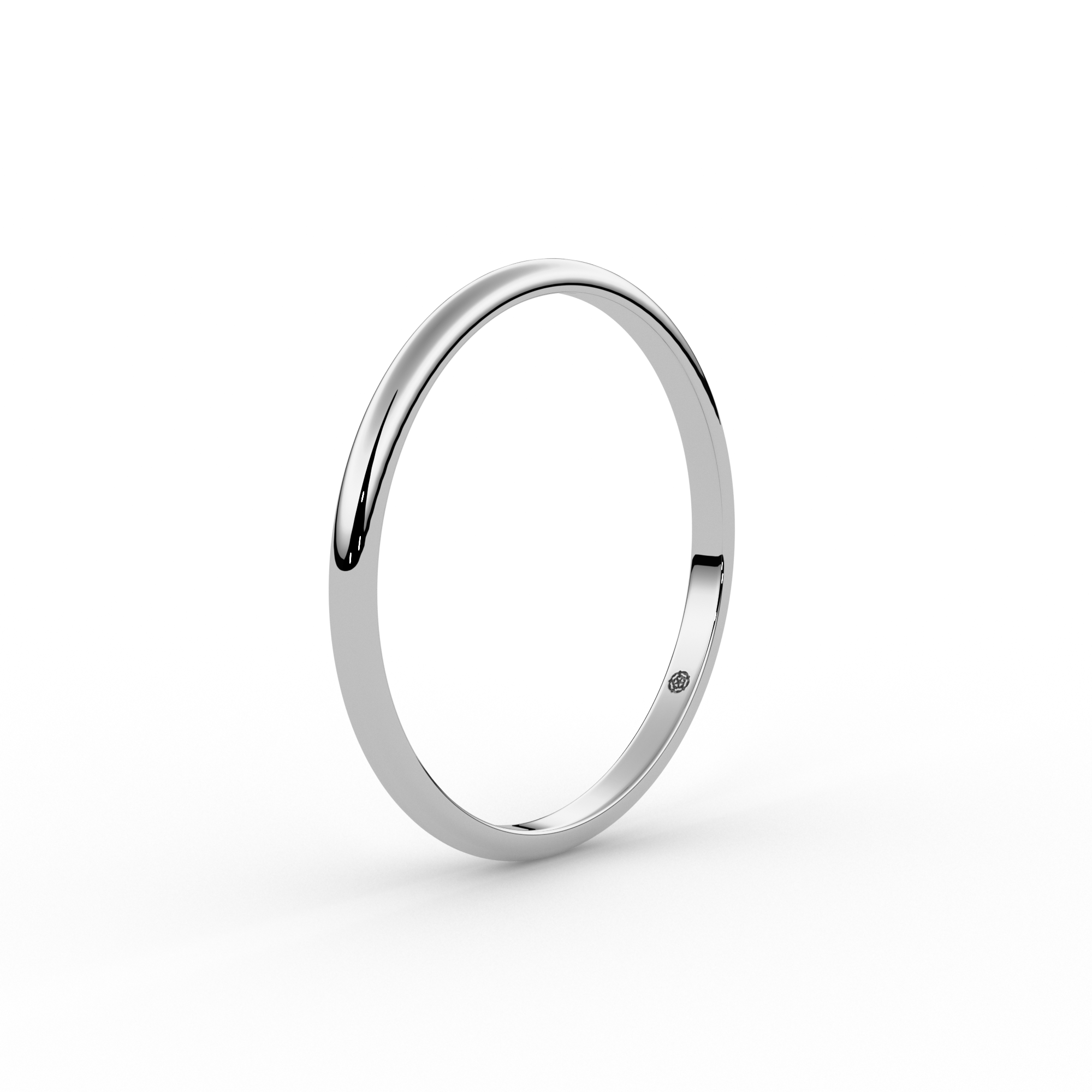 D-Shape Bespoke Wedding Ring 1.5mm from Michael Isaac York #metal_platinum
