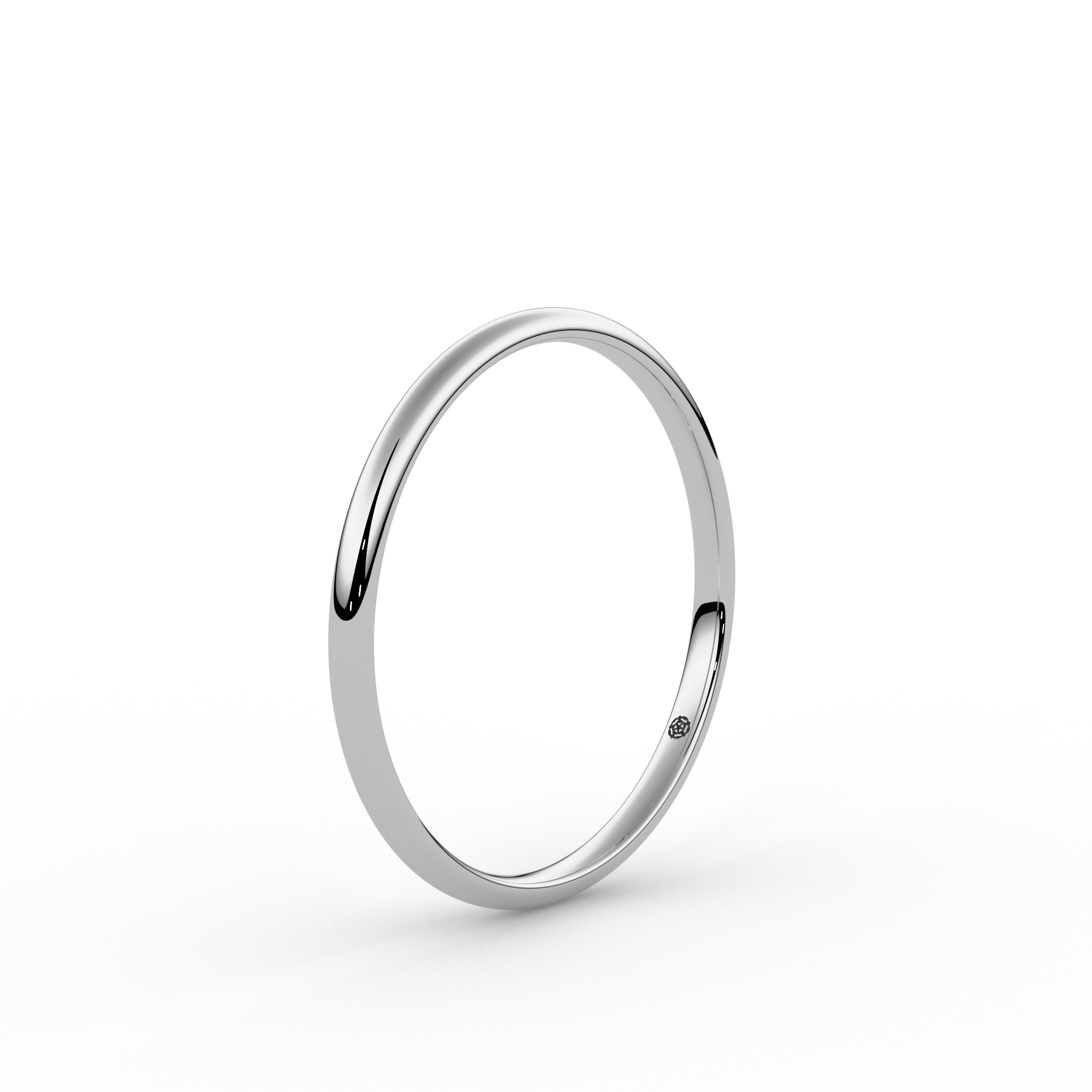 Soft Court Bespoke Wedding Ring 1.5mm from Michael Isaac York #metal_platinum