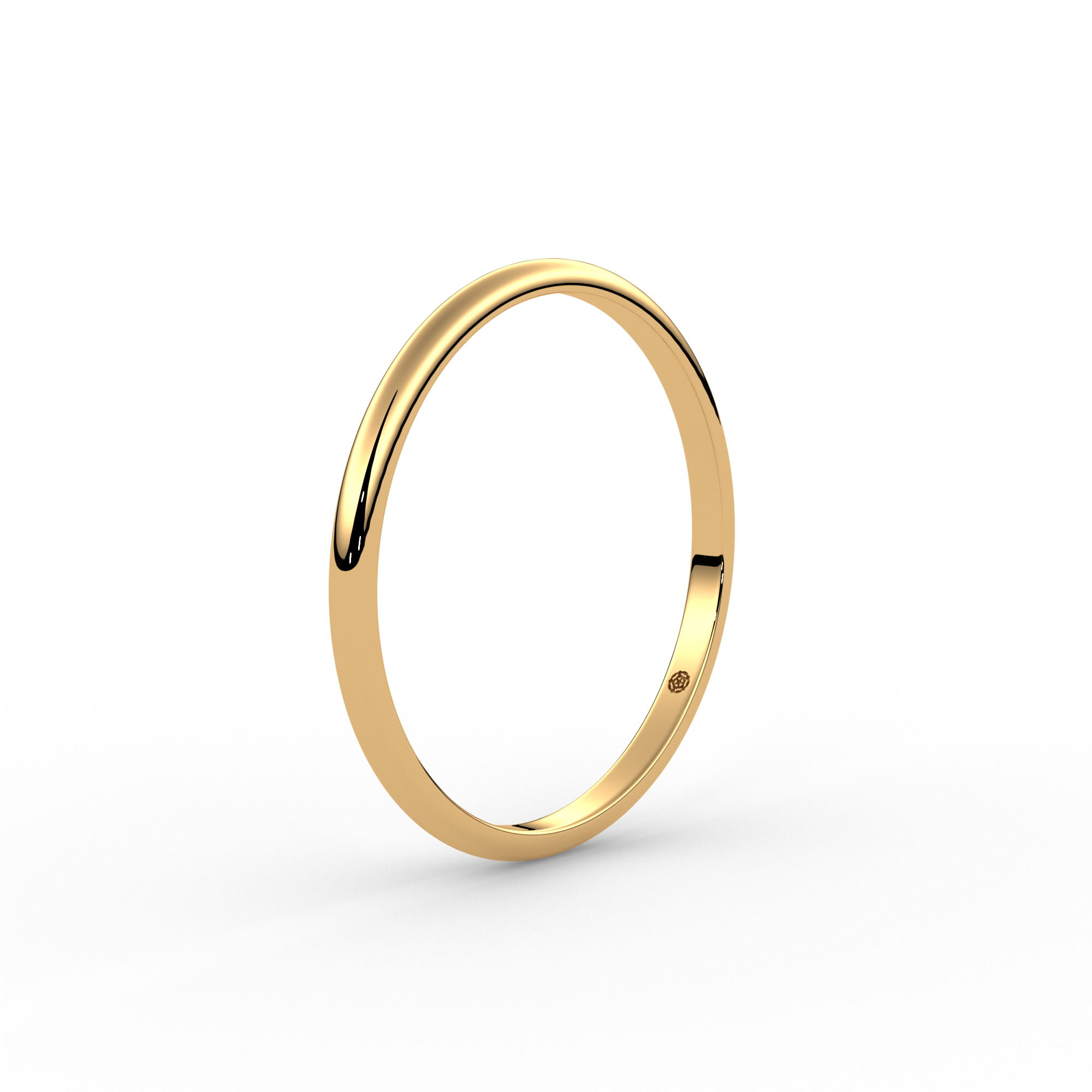 D-Shape Bespoke Wedding Ring 1.5mm from Michael Isaac York #metal_gold