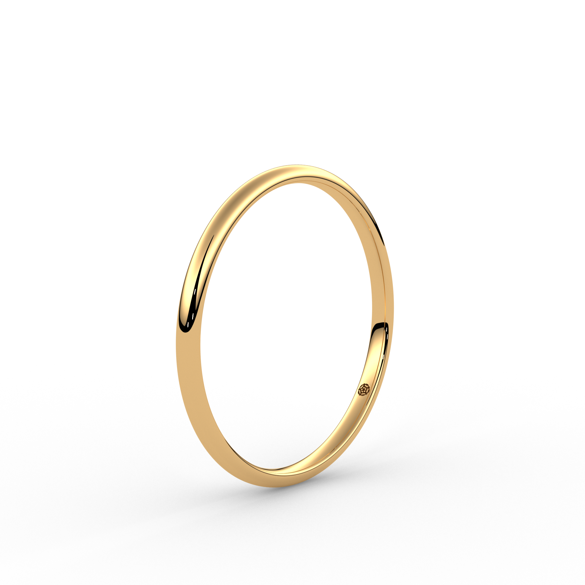Soft Court Bespoke Wedding Ring 1.5mm from Michael Isaac York #metal_gold