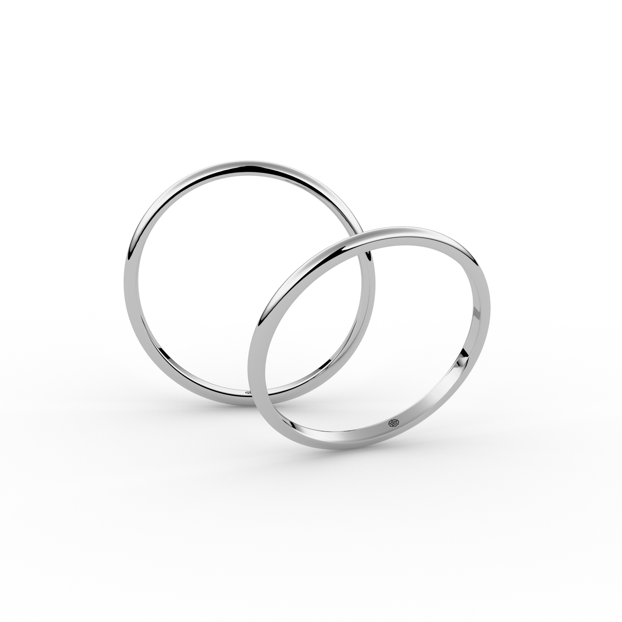 D-Shape Bespoke Wedding Ring 1.5mm from Michael Isaac York #metal_platinum