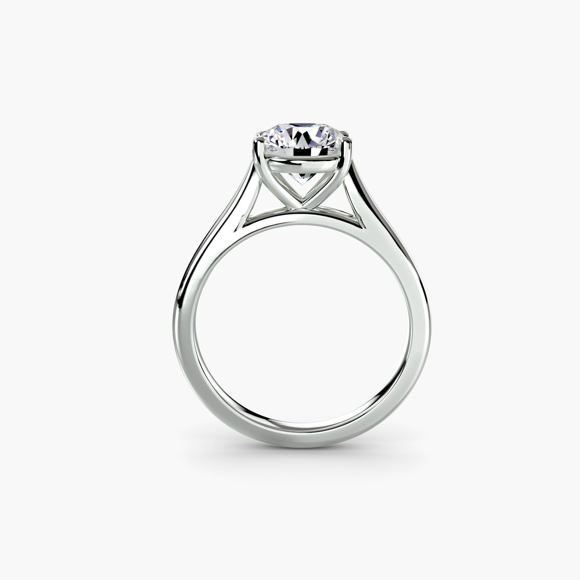 The MICHAEL ISAAC Solitaire ring 1 features a single round diamond in a classic setting of white gold or platinum, shown upright against a white background.