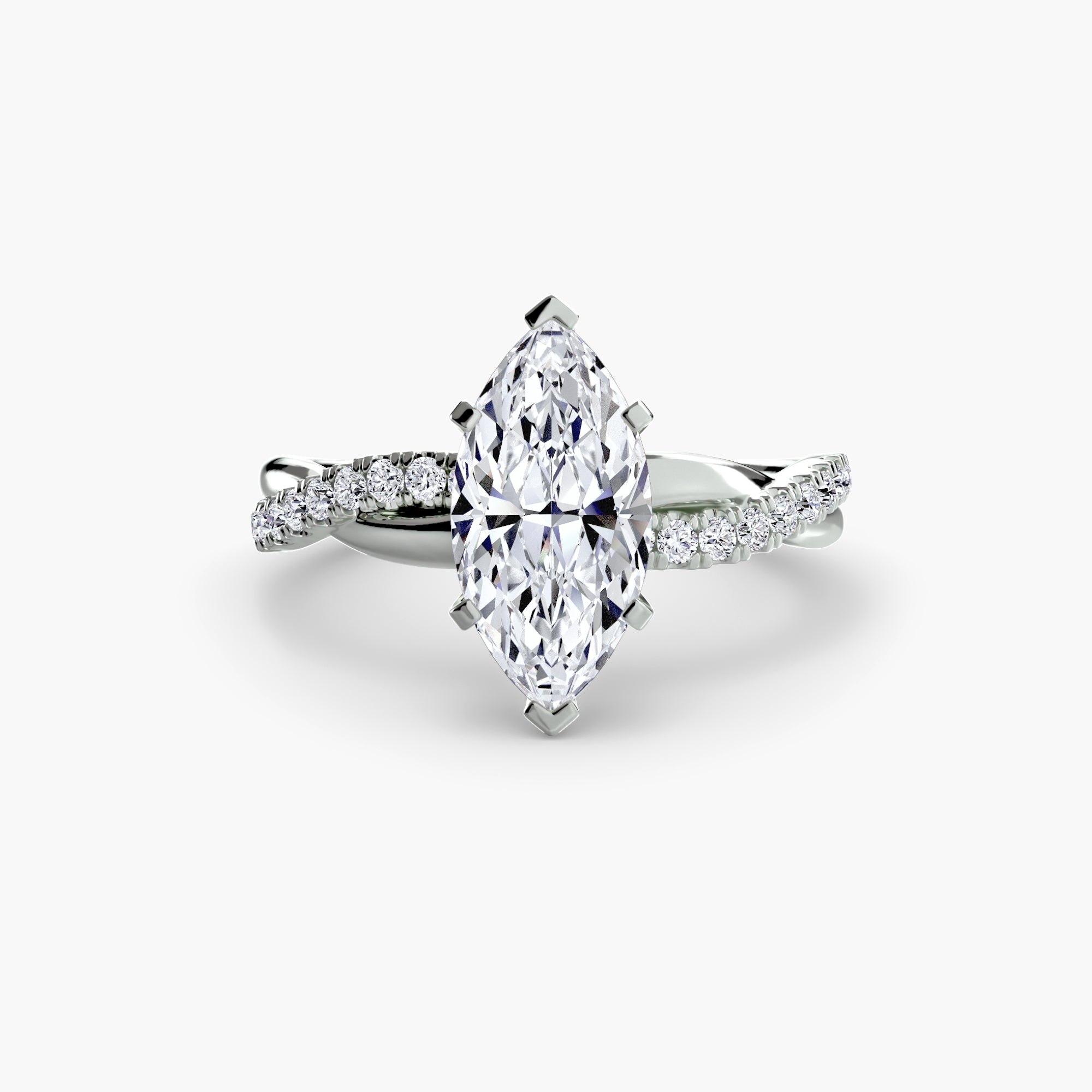 The Emerald Twist Pavé Ring *