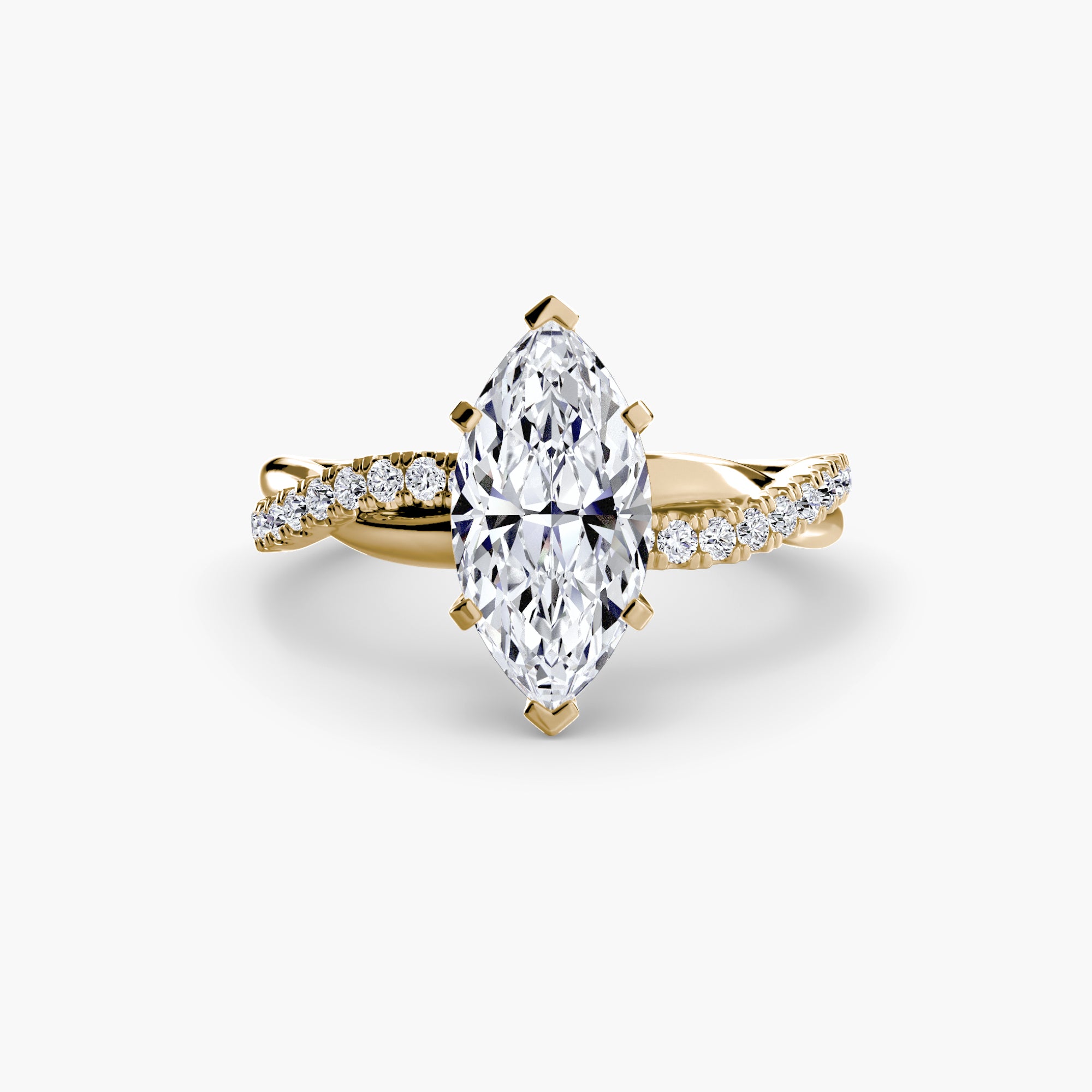 The Emerald Twist Pavé Ring *