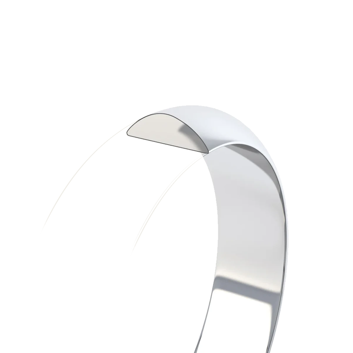 D-shape Wedding Ring Profile #metal_platinum