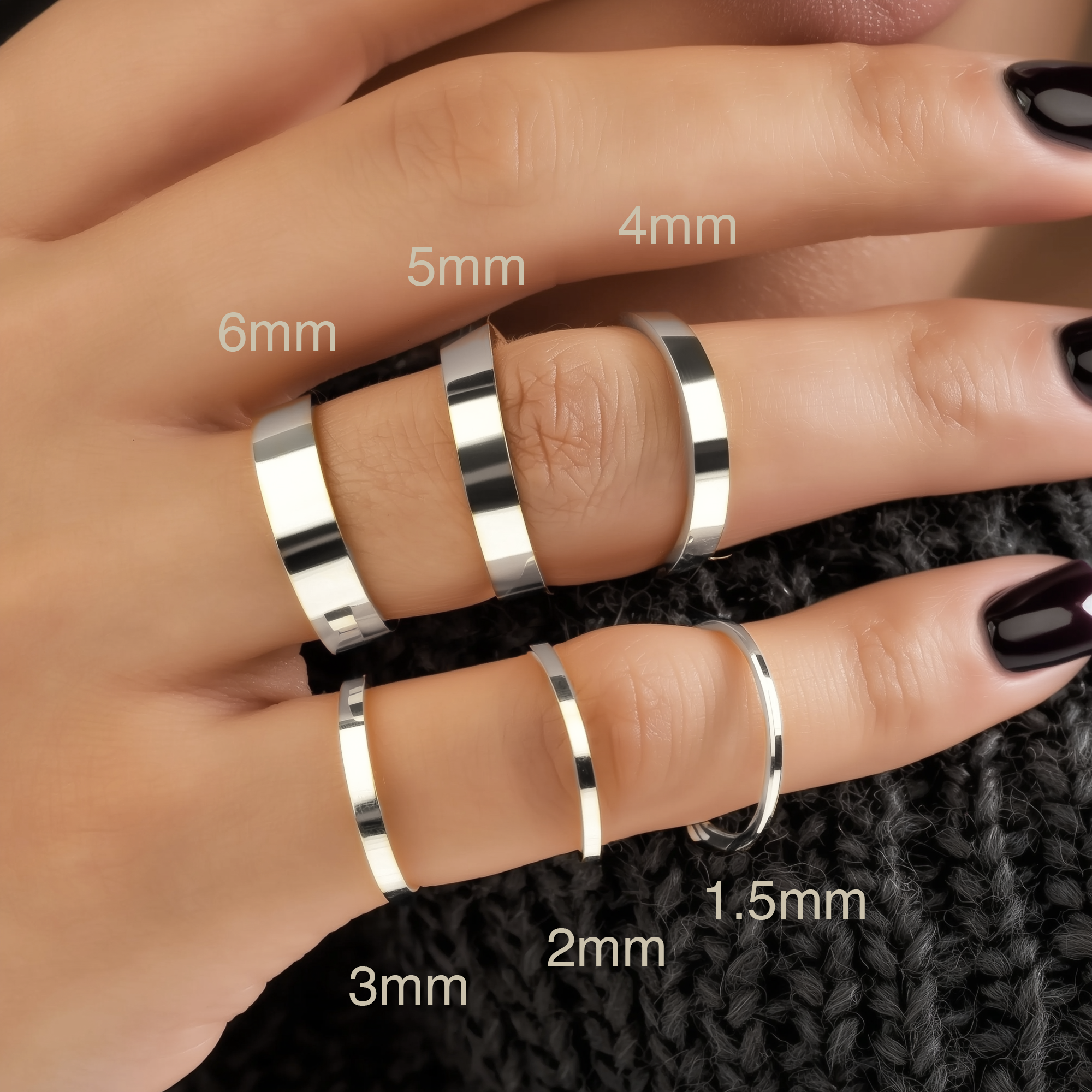 Flat Court Wedding Rings Widths #metal_platinum