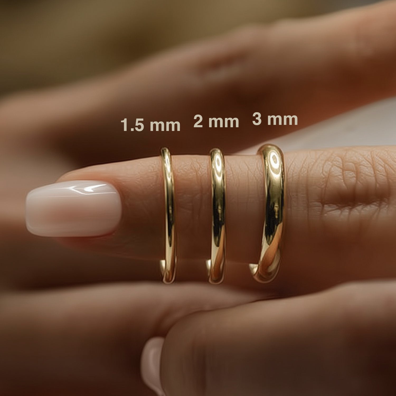 Wedding Rings Widths 1mm 2mm 3mm #metal_gold