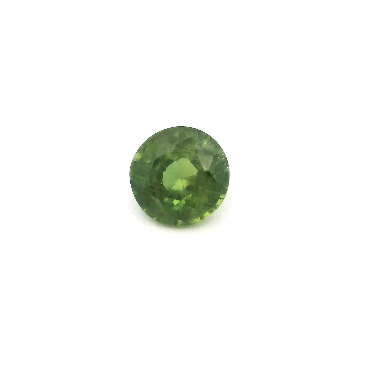 1.02ct Round Natural Sapphire (Colour Green, Clarity Slightly Included, Cut Faceted)