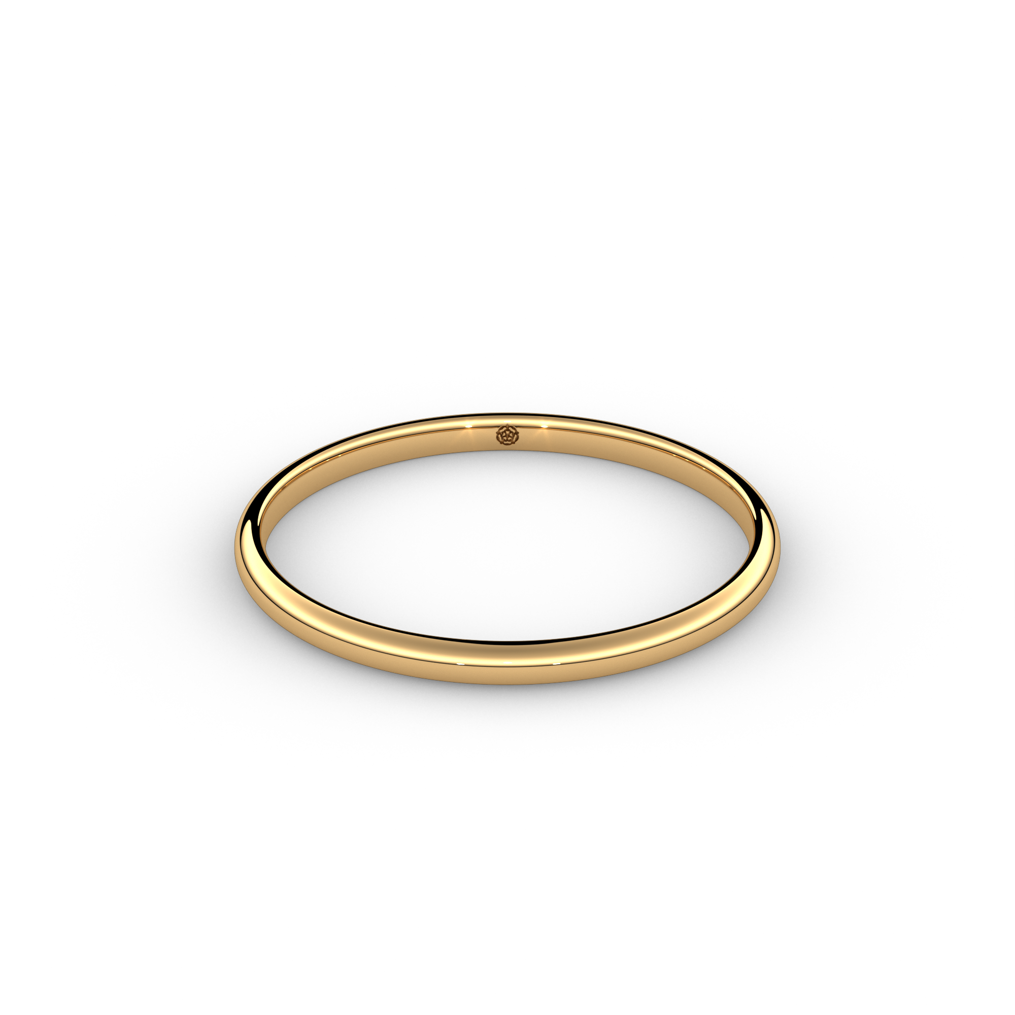 Soft Court Bespoke Wedding Ring 1.5mm from Michael Isaac York #metal_gold