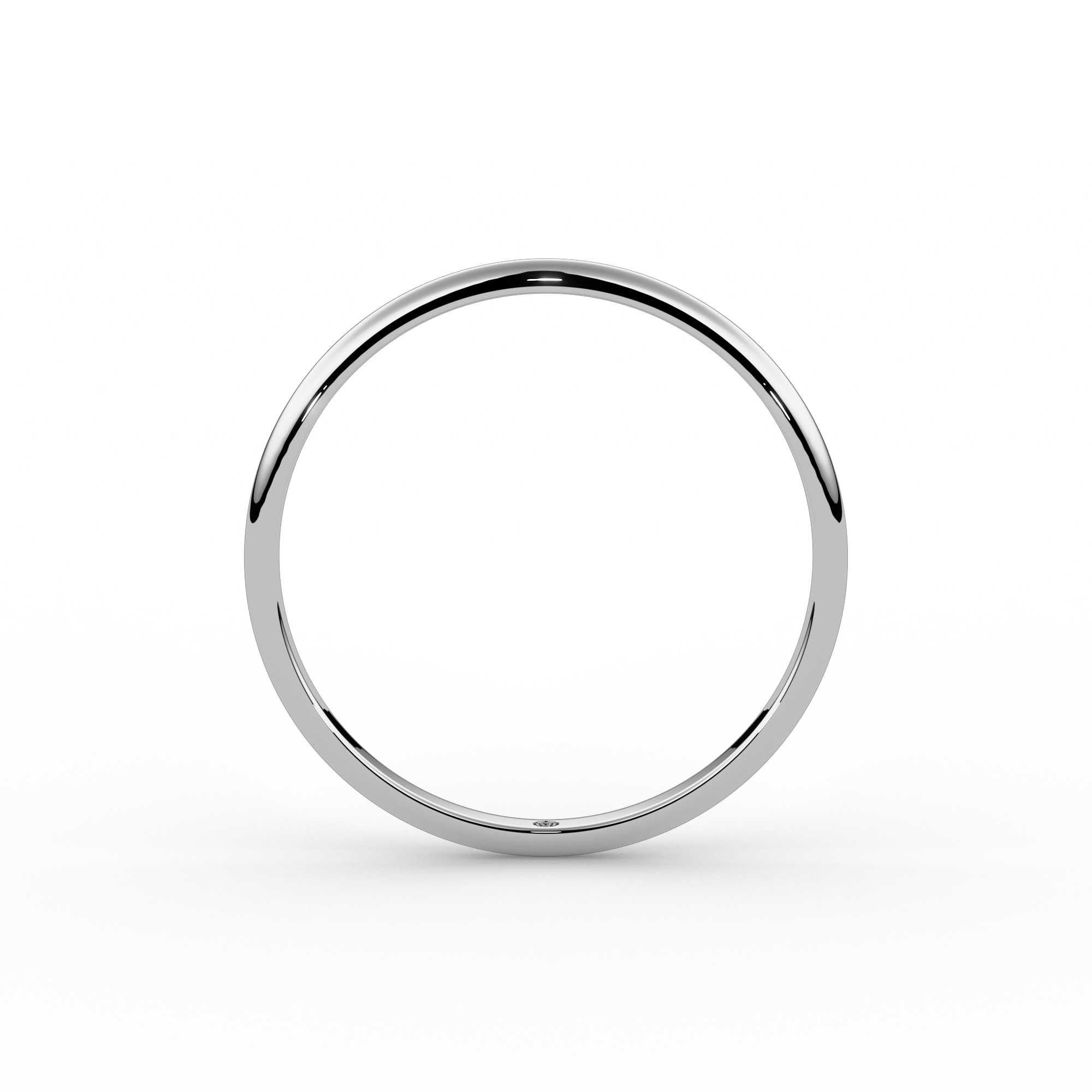 D-Shape Bespoke Wedding Ring 1.5mm from Michael Isaac York #metal_platinum