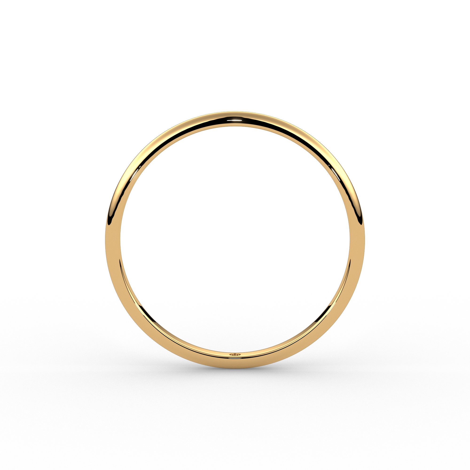 D-Shape Bespoke Wedding Ring 1.5mm from Michael Isaac York #metal_gold