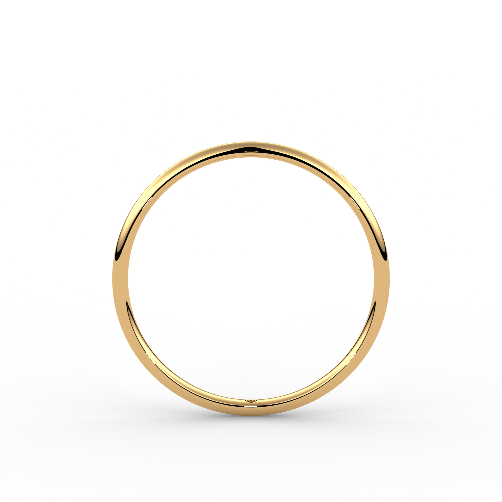 Soft Court Bespoke Wedding Ring 1.5mm from Michael Isaac York #metal_gold