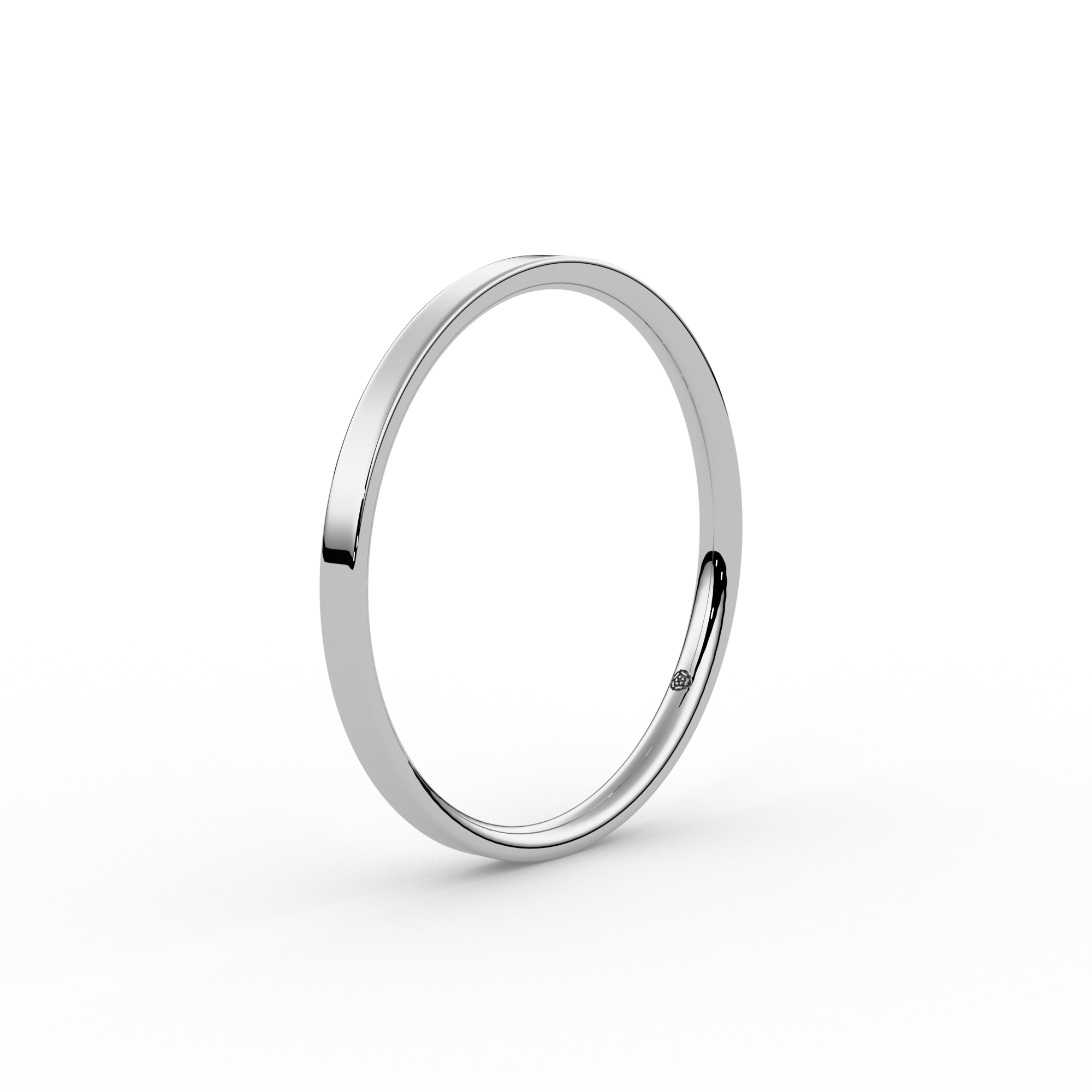 Flat Court Bespoke Wedding Ring 1.5mm from Michael Isaac York #metal_platinum
