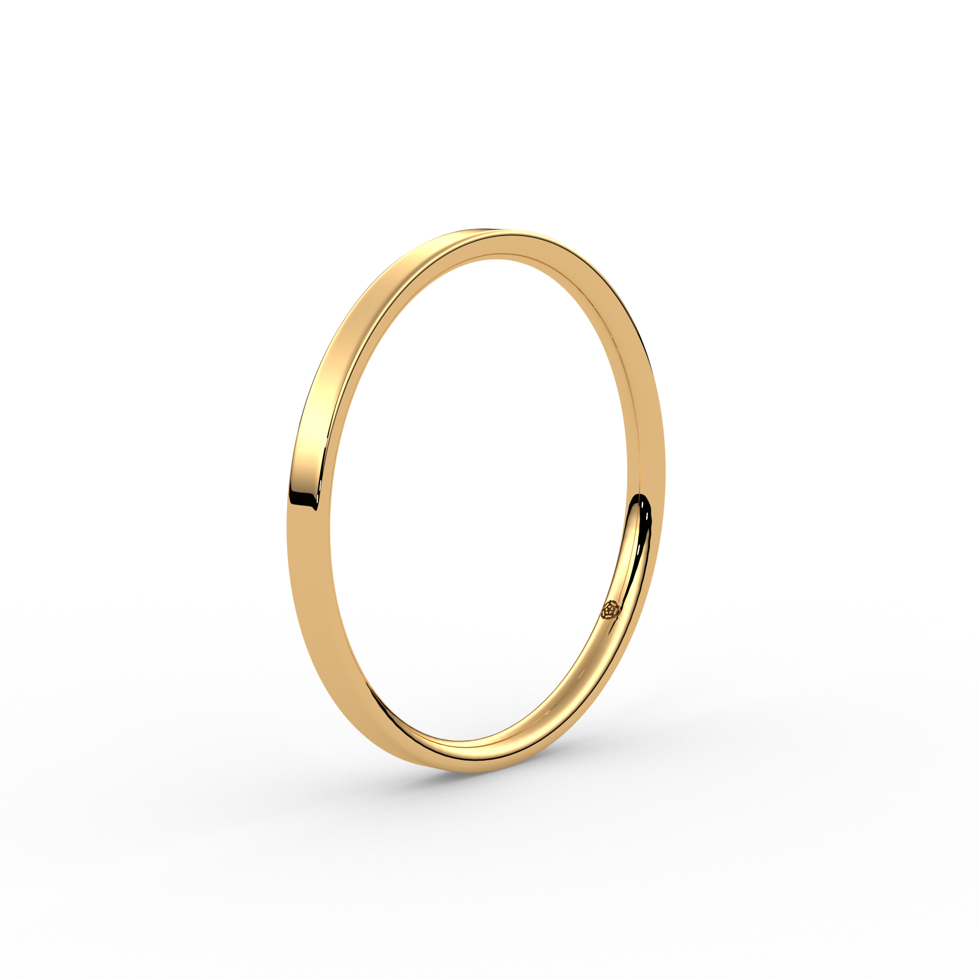 Flat Court Bespoke Wedding Ring 1.5mm from Michael Isaac York #metal_gold