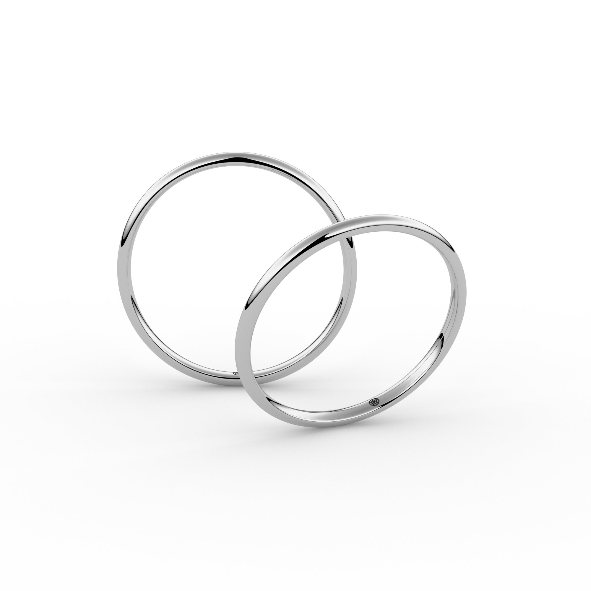 Soft Court Bespoke Wedding Ring 1.5mm from Michael Isaac York #metal_platinum