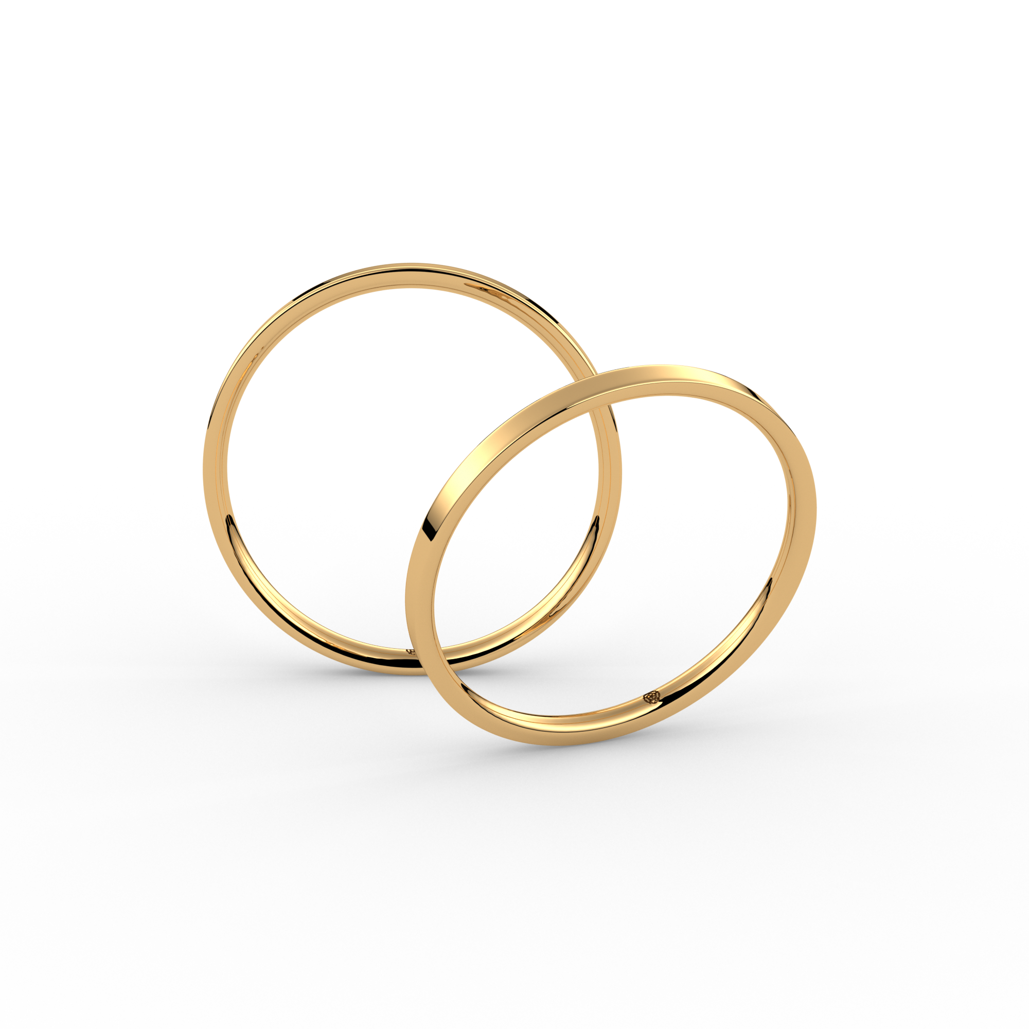 Flat Court Bespoke Wedding Ring 1.5mm from Michael Isaac York #metal_gold