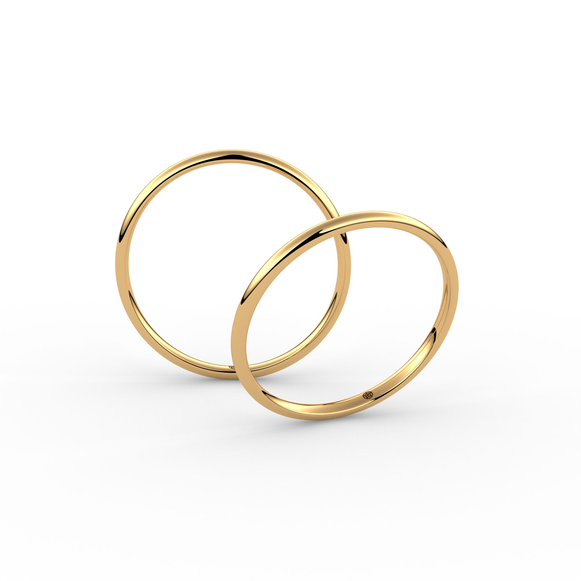 Soft Court Bespoke Wedding Ring 1.5mm from Michael Isaac York #metal_gold