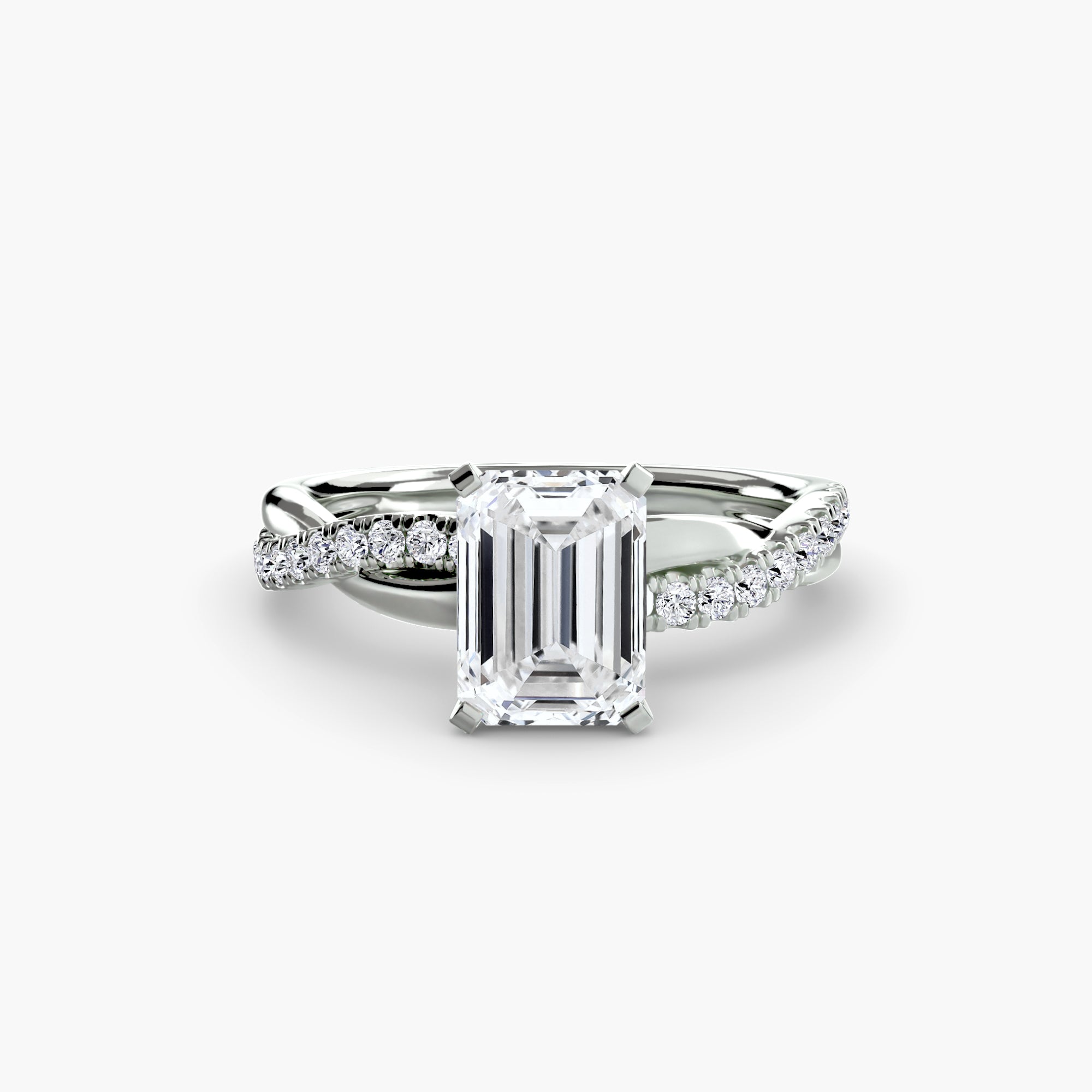 The Emerald Twist Pavé Ring *