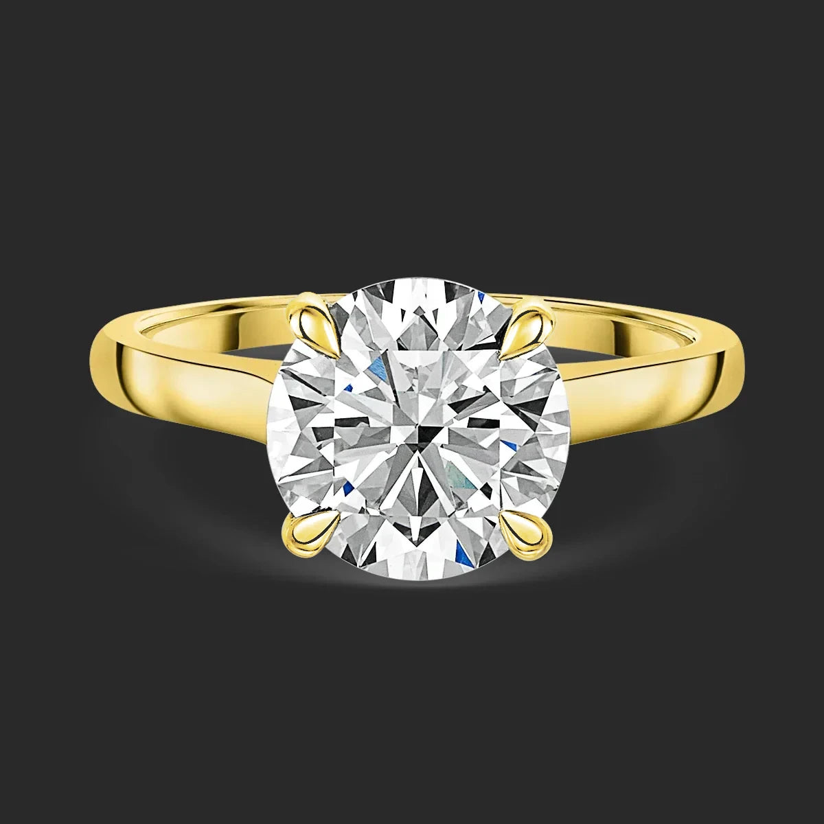 Bootham №1 Round Engagement Ring from Michael Isaac #metal_gold
