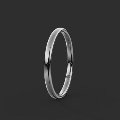 Traditional Court Bespoke Wedding Ring 2mm 360-drag  #metal_platinum