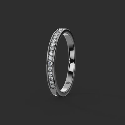 0.15ct - 2.20mm Heworth Diamond Wedding Ring from Michael Isaac York 360-drag  #metal_platinum