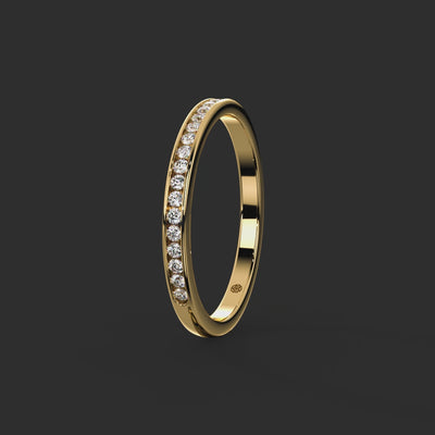 0.15ct - 2.00mm Rosendale Round Brilliant Cut Diamond Ring from Michael Isaac York  360-drag #metal_gold 