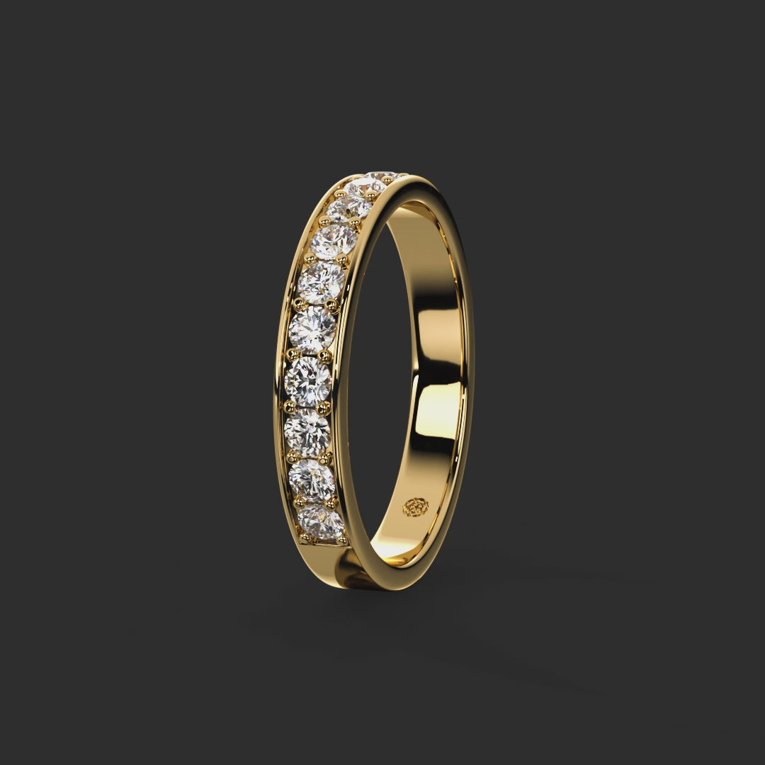 0.50ct - 3.10mm Heworth Diamond Wedding Ring from Michael Isaac York  360-drag #metal_gold