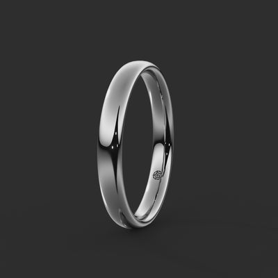 Traditional Court Bespoke Wedding Ring 3mm  360-drag #metal_platinum