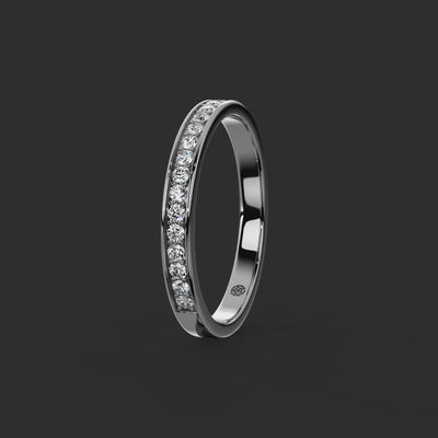 0.20ct - 2.40mm Heworth Diamond Wedding Ring from Michael Isaac York  360-drag #metal_platinum
