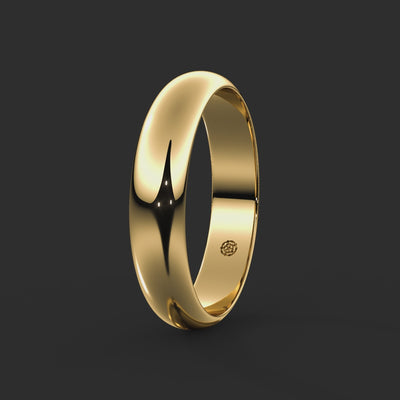 D-shape Bespoke Wedding Ring 5mm from Michael Isaac York 360-drag #metal_gold
