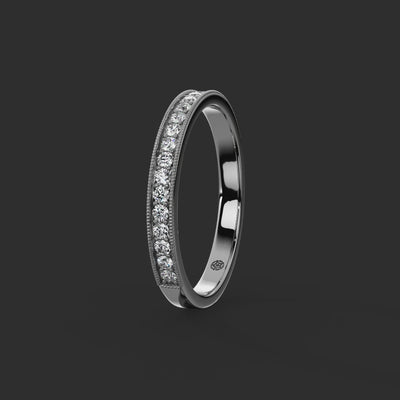 0.20ct - 2.40mm Marygate Diamond Wedding Ring from Michael Isaac York  360-drag #metal_platinum