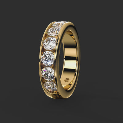 2.00ct - 5.00mm Rosendale Diamond Eternity Ring from Michael Isaac York 360-drag  #metal_gold