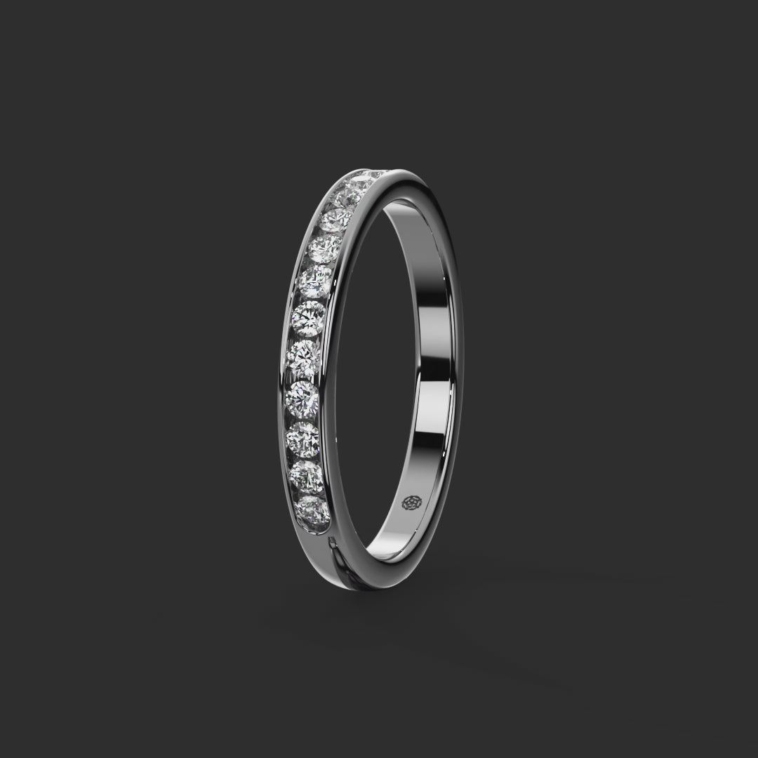 0.25ct - 2.40mm Rosendale Diamond Eternity Ring from Michael Isaac York  360-drag #metal_platinum