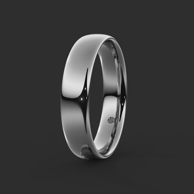 Traditional court bespoke Wedding Ring from Michael Isaac York  360-drag #metal_platinum