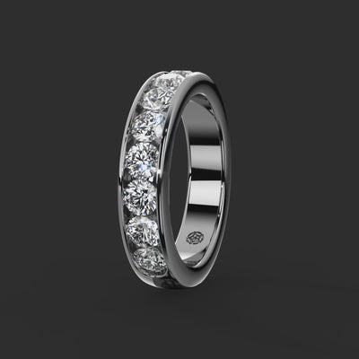 1.50ct - 4.60mm Rosendale Diamond Eternity Ring from Michael Isaac York  360-drag #metal_platinum