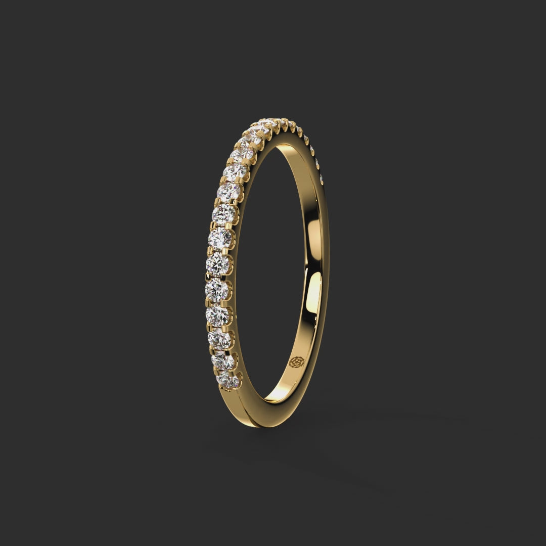 0.25ct - 1.60mm Petergate Diamond Wedding Ring from Michael Isaac York  360-drag #metal_gold