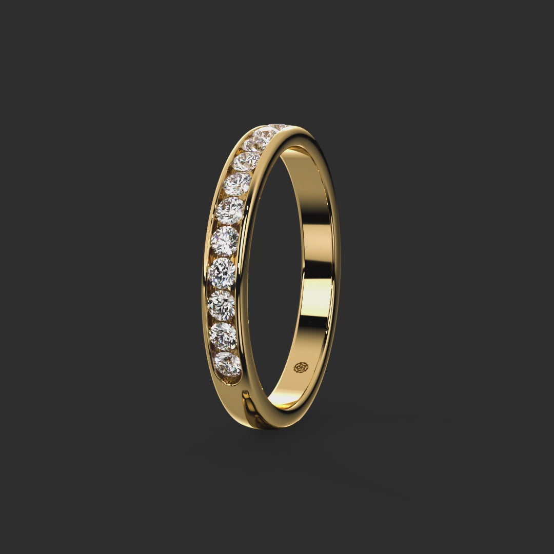 0.33ct — 2.70mm Rosendale Round Brilliant Cut Diamond Ring from Michael Isaac York  360-drag #metal_gold