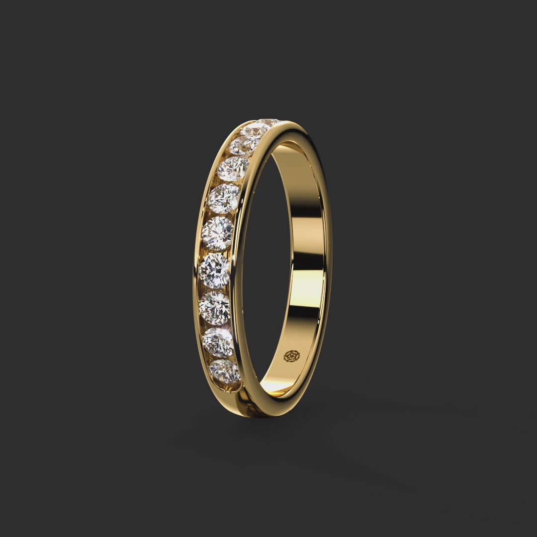 0.50ct — 3.00mm Rosendale Round Brilliant Cut Diamond Ring from Michael Isaac York  360-drag #metal_gold