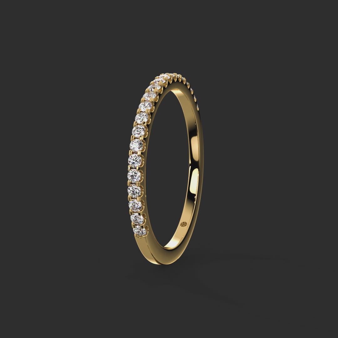 0.20ct - 1.50mm Petergate Diamond Eternity Ring from Michael Isaac York  360-drag #metal_gold
