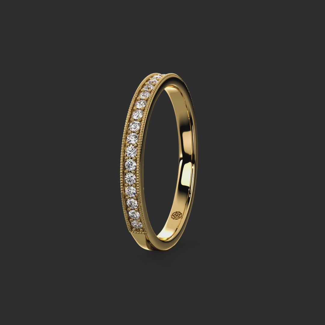 0.15ct - 2.20mm Marygate Diamond Wedding Ring from Michael Isaac York  360-drag #metal_gold