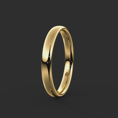 Traditional Court Bespoke Wedding Ring 3mm 360-drag  #metal_gold