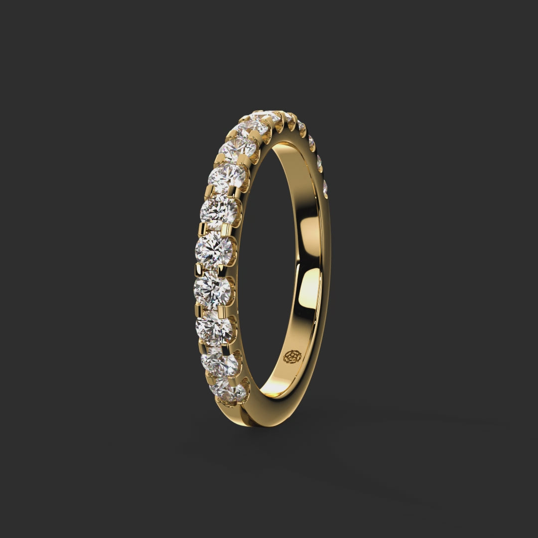 0.75ct - 2.40mm Petergate Diamond Eternity Ring from Michael Isaac York  360-drag #metal_gold