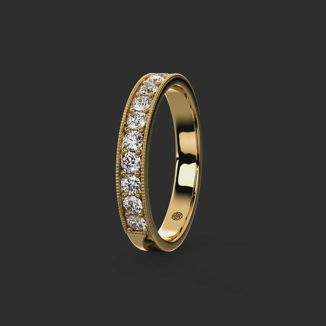 0.50ct - 3.10mm Marygate Diamond Wedding Ring from Michael Isaac York  360-drag #metal_gold