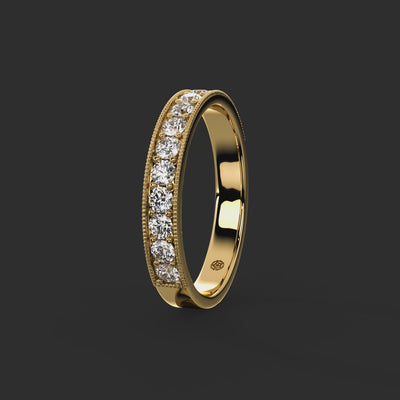 0.50ct - 3.10mm Marygate Diamond Wedding Ring from Michael Isaac York  360-drag #metal_gold