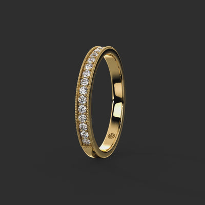 0.20ct - 2.40mm Marygate Diamond Wedding Ring from Michael Isaac York  360-drag #metal_gold