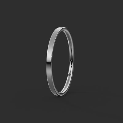 Flat Court Bespoke Wedding Ring 1.5mm from Michael Isaac York 360-drag  #metal_platinum